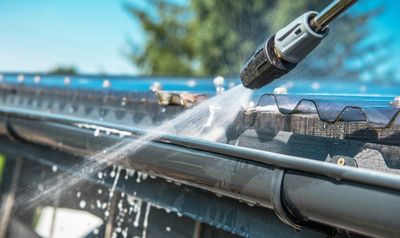 gutter cleaning Crozet using a jet wash